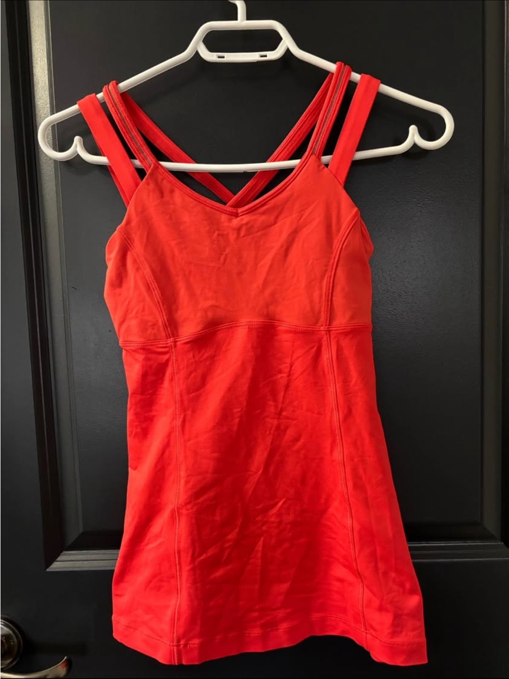 lululemon athletica Red Double-Strap V-Neck Tank Top